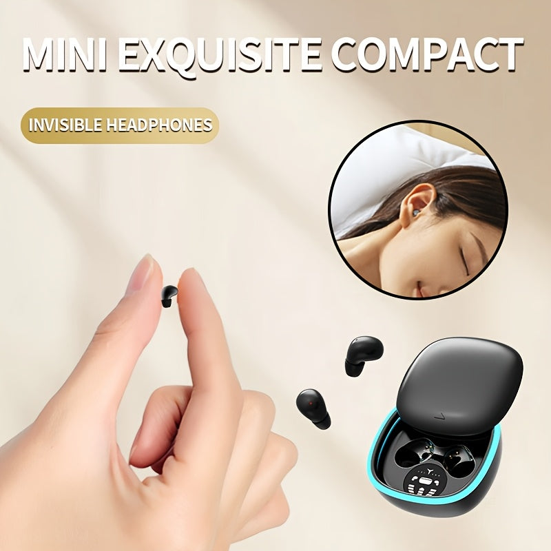 Invisible Smallest Mini Earbuds Wireless Ear Buds for Small Ears Canals, Discreet Low Profile Spy Earpiece Wireless Tiny Micro Hidden Headset with Microphone Small Headphones