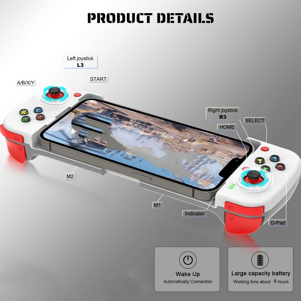 Wireless Gamepad for iPhone/ for Andriod/ for Steam Deck/ for PC Table Mobile Phone Controller Wired Game Controller Festival Gift