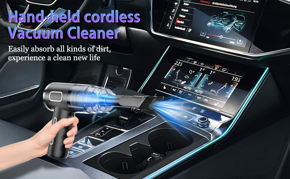 [Belibuy Wireless Mini Vacuum] Belibuy Wireless Mini Vacuum Cleaner | Cordless Handheld Vacuum with Strong 3KPa Suction, USB-Powered, Portable Compact Design, Long Reach Tube & Brush Heads, Lightweight for Car, Home, Office, Electronics - Ideal for Small