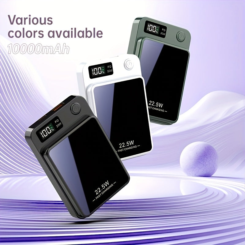 Magnetic Portable Wireless Charger, 10000mAh 22.5W USB-C Fast Charging Mobile Power for iPhone 16/15/14/13/12 Full Series And Android Phone Charging LED Display