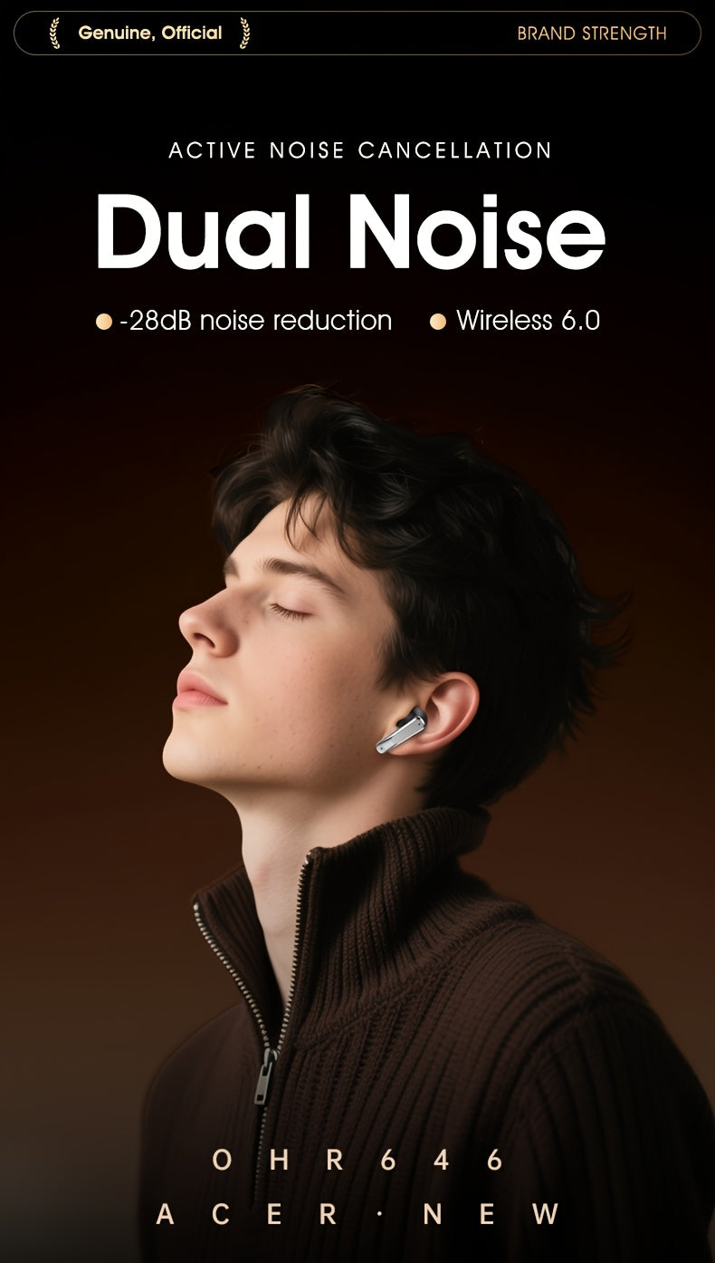 Acer New Wireless Wireless Earbuds, Mini In-Ear Headphones, With Noise Cancelling Microphone, Portable Lightweight Design, Long Battery Life, Wireless 5. 4 Headset Bass Stereo, Touch Control, Suitable For Phone Laptop Pad Mobile, Exercise