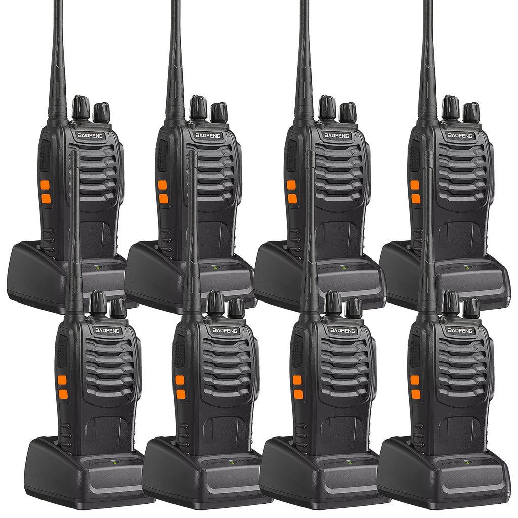 2/4/6/8/10/12pcs Baofeng 16CH UHF Walkie Talkies, 5W Two-Way Radios with USB Rechargeable Battery, 1500mAh, High-Fidelity Sound, LCD Display, for Outdoor Sports And Emergency Communication, Emergency Radios | Sleek Modern Design | Durable Build