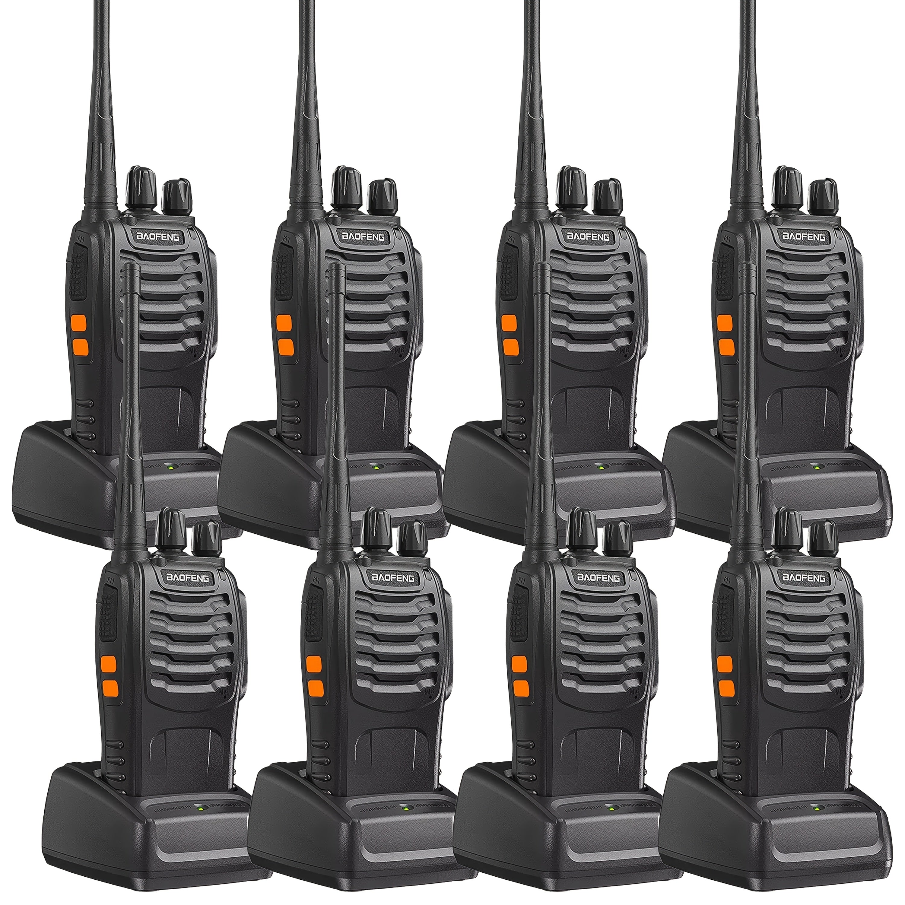 2/4/6/8/10/12pcs Baofeng 16CH UHF Walkie Talkies, 5W Two-Way Radios with USB Rechargeable Battery, 1500mAh, High-Fidelity Sound, LCD Display, for Outdoor Sports And Emergency Communication, Emergency Radios | Sleek Modern Design | Durable Build