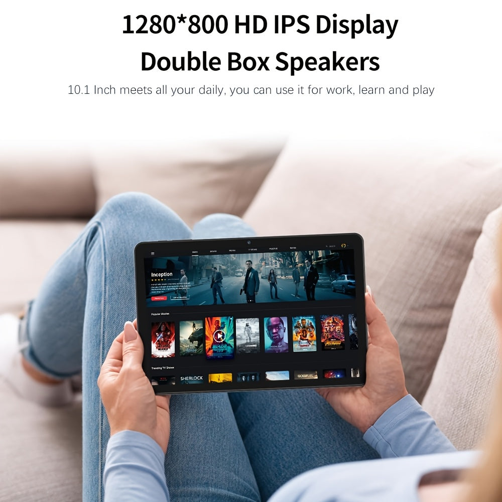 Crelander Tablet With Keyboard, 2-in-1 Tablet, 6GB+128GB, 10-inch Tablet With Case, Mouse, Stylus, 5000mAh Battery, WiFi, Android