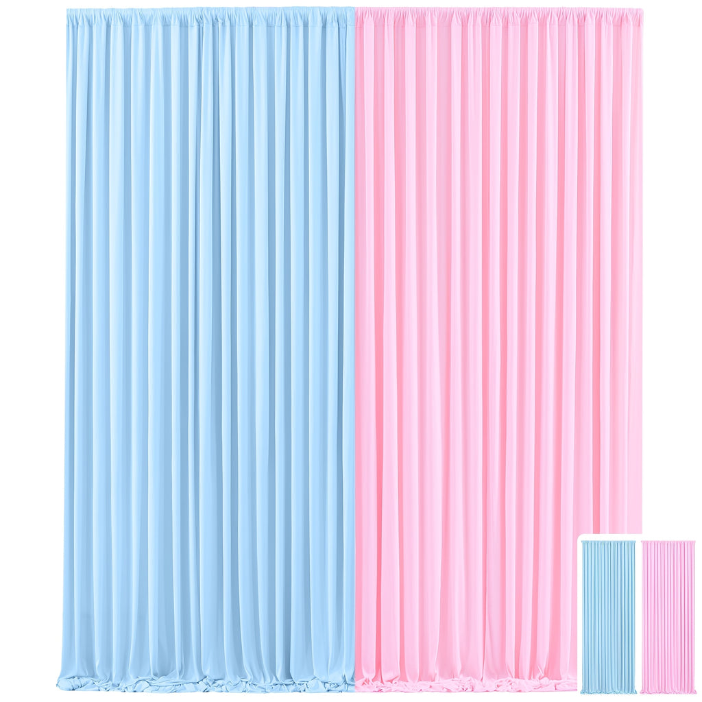 2pcs, 7.2ft*10ft Curtains Backdrop for Wedding Parties, Photo Backdrop Curtains for Wedding Decorations Birthday, Soft And Smooth, Non-transparent Party Decoration Backdrop Curtains, Suitable for Wedding, Birthday, Christening And Other Party