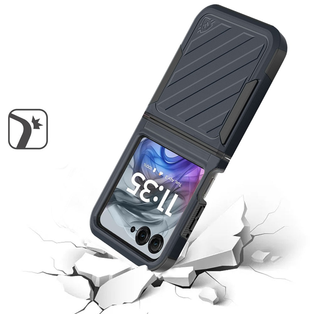 For Motorola Razr 2024 Noble Lined Shockproof Dual Layer Hybrid Phone Cover Case
