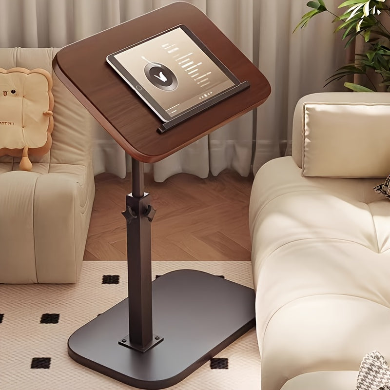 1. Rotatable And Adjustable Laptop Stand Desk for Bed - Black/Walnut, Featuring A Support Rod And Angle-adjustable Design, Perfect for Working On Sofas Or Beds, Breakfast Trays, Home Offices, Movie-watching Setups, And Easy Placement Anywhere