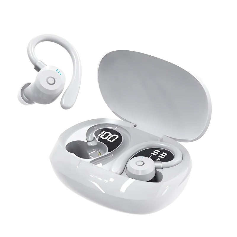 2026 New Wireless Earbuds Hi-Fi Stereo In-Ear Headphones Long Battery Life LED Digital Display Touch Control Noise Canceling Fast USB Charging Sport Gaming Headset Lightweight Fashion Earphones for Commute And Gamers