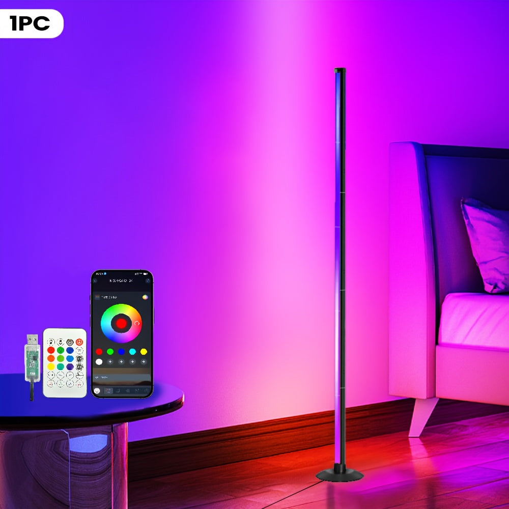 Smart LED Floor Lamp, Mood Lighting, Modern Minimalist Style, Backlight, APP/Remote, Dual Control | Home and Office Lighting, Bedside Decorative Lamp, Gaming and Study Decoration, Holiday and Birthday Gift, Halloween and Christmas Decoration