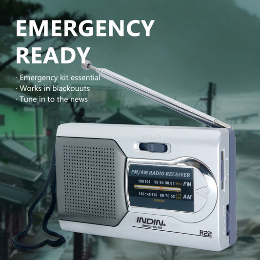 Portable AM/FM/SW Radio with VFD Display & 21" Antenna-like Reception - Battery- Shortwave Tuner, Earphone Jack, AA- (/Adapter Not Included) - Emergency Preparedness, Long-Distance Listening for Home, Travel, Seniors