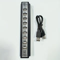10-Port USB Hub Compatible for MacBook/PC/Laptop - High-Speed Charging & Data Transfer USB- Hub with 10-Device, Plug-and-Play Network Adapter (Compatible with USB Devices)