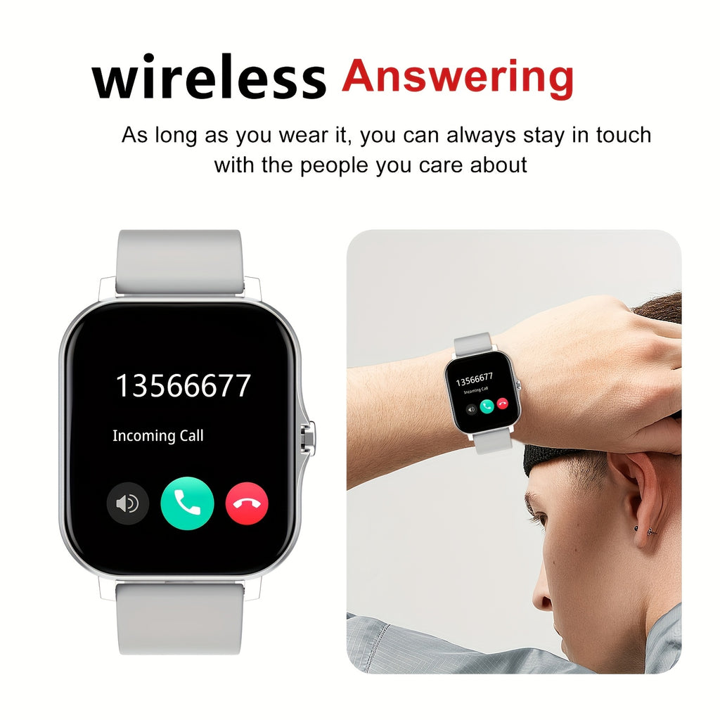 Brand New Large Screen Smart Watch, Compatible With IPhone/Android, HD Voice Call, Message Reminder, Multiple Sports Modes, Unisex, Suitable For Outdoor Sports, Daily Wear, Holiday Gifts, Valentine'S Day Gift