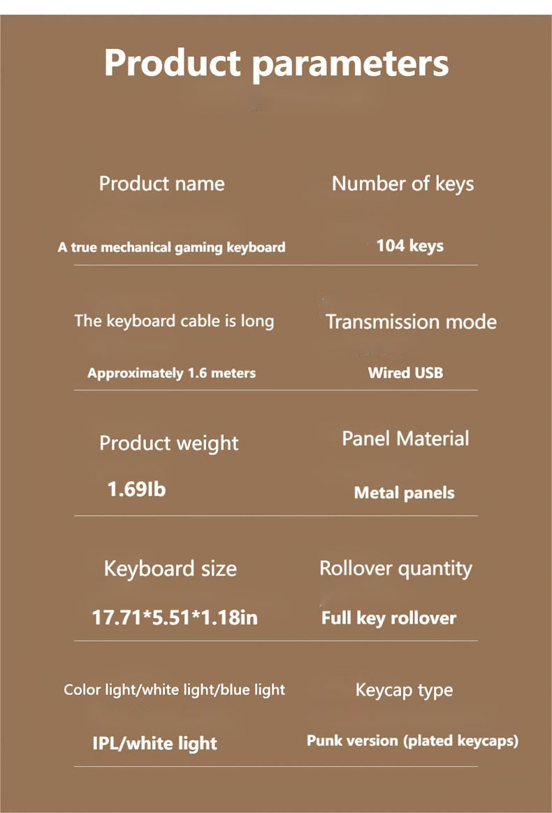 Steampunk Real Mechanical Keyboard Old-Fashioned Typewriter Blue Switch Desktop Computer Gaming Esports Office Laptop Universal Windows USB Wired