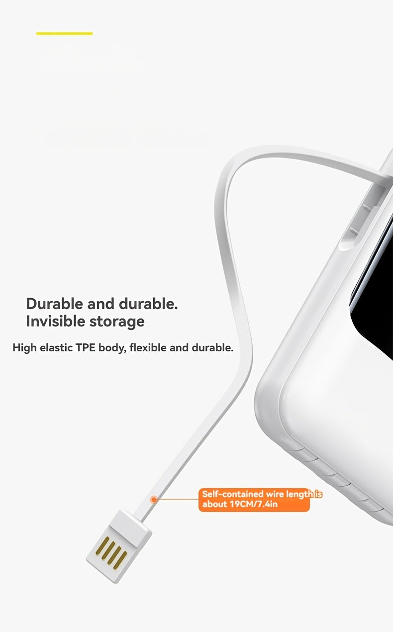 2026 New Model, 21000mAh Mini Power Bank, 5W Slow Charging - 22.5W Fast Charging Power Bank, Ultra-thin LED Display Mobile Charger, Compact External Battery Pack Phone Charger, Holiday Gift, High-capacity Power Bank, Compatible with Various