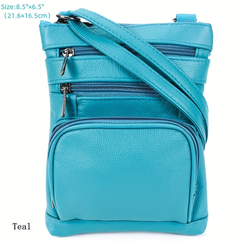 Genuine Leather Shoulder Bag, Super Soft First-layer Cow Leather Crossbody Bag, Multi-functional Smartphone And Computer Storage Bag, 3 Sizes And Many Colors