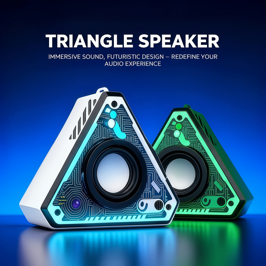 [Portable Outdoor Speaker] 1/2/3pcs 2026 All New Multiple Styles Cinema Subwoofer Outdoor Rechargeable Wireless Speakers, Triangular Shape Audio System, Portable Radio Speaker, Wireless Small Stereo Wireless Speaker With HD Sound, Portable Outdoor Loud St