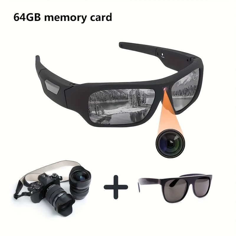4K HD Camera Glasses, Video Smart Glasses, Body Camera, UHD Sports Camera, Running Recorder Camera, 2-Hour Video Recording Time, Bike Surveillance Video Recorder Action Cam Glasses, Minutes of The Meeting
