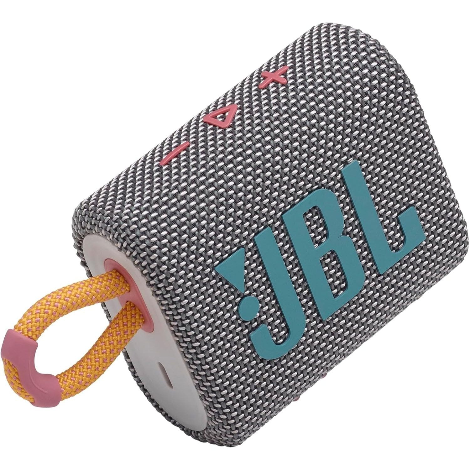 JBL Go 3 Portable Mini Bluetooth Speaker – Big Audio & Punchy Bass in a Pocket-Size Design, IP67 Waterproof & Dustproof for Shower/Beach/Pool, Up to 5 Hours Playtime per Charge, Rugged Fabric & Durable Housing, Integrated Carry Loop, USB-C Fast Recharge,