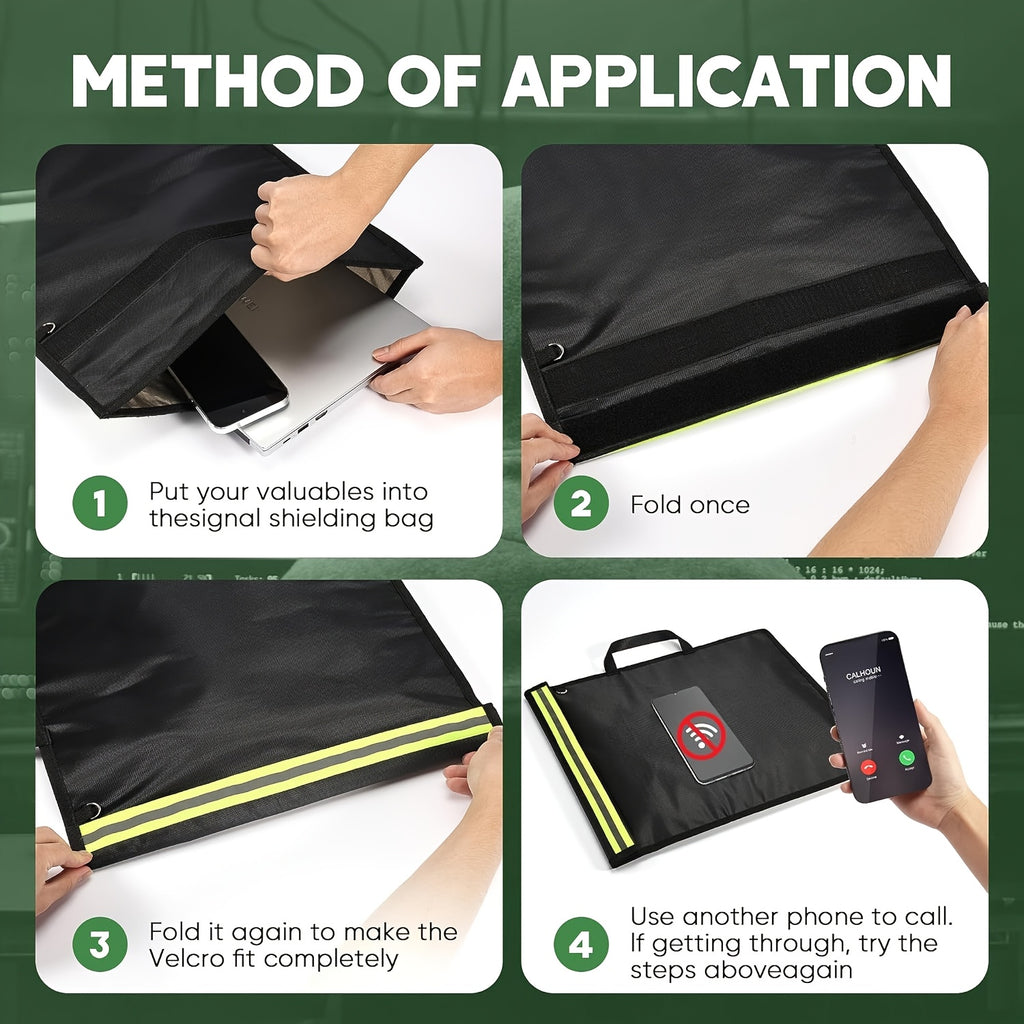 PALREY Faraday Bag with Reflective Strips, EMP Protection Electronic Device Storage Pouch, Anti-Tracking Anti-theft Signal Blocking Faraday Cage, for iPhone, iPad, Mac, Pixel, Motorola, Surface, Dell, HP Other Tablets, Smartphones, Car Keys
