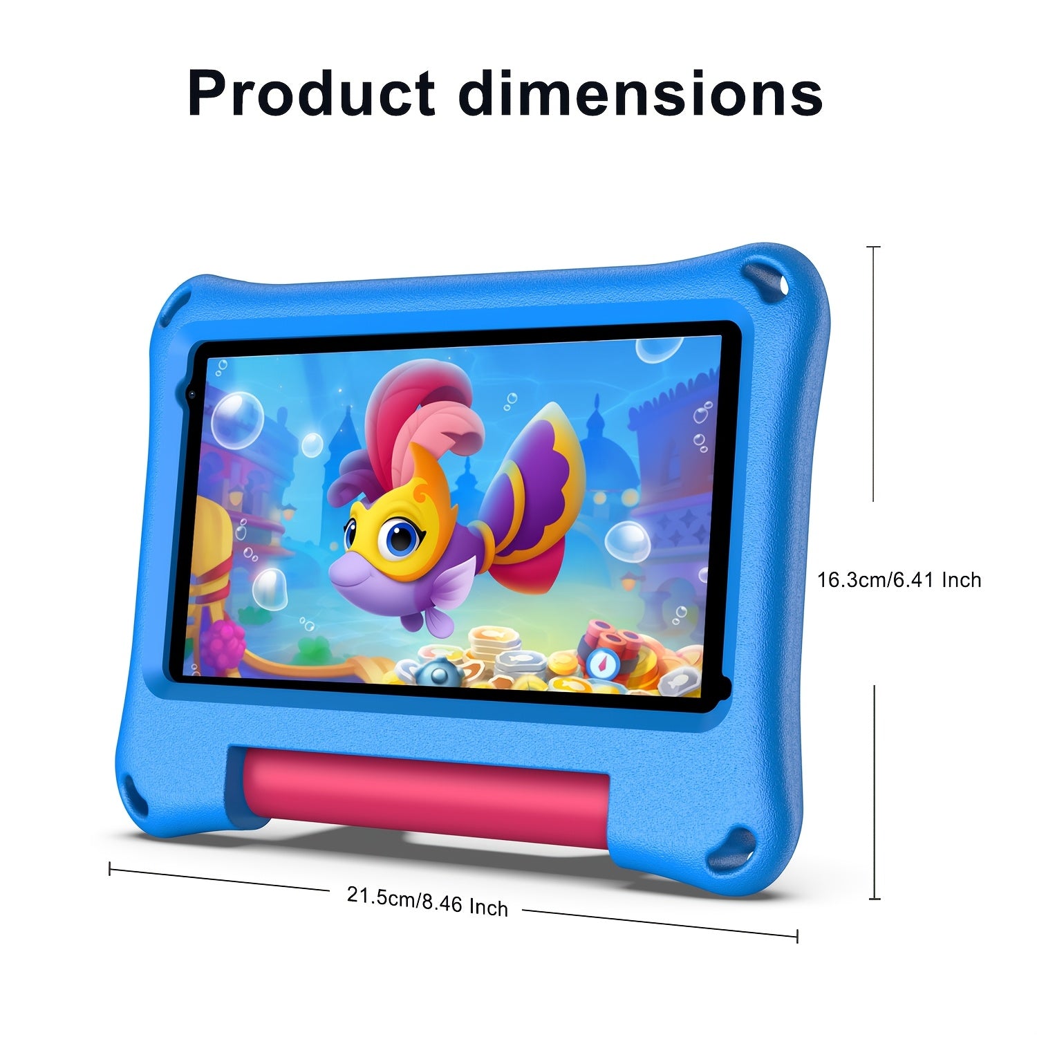 [Android 13, Portable] PRITOM Android 13 Kids Tablet Portable 7-Inch with Silicone Case, 4GB (2GB+2GB Expansion) RAM, 32GB ROM, Supports 1TB Expansion, Dual Wifi, Education, Parental Control, Tablet with Silicone Case, Quad-Core Processor, HD IPS Screen,