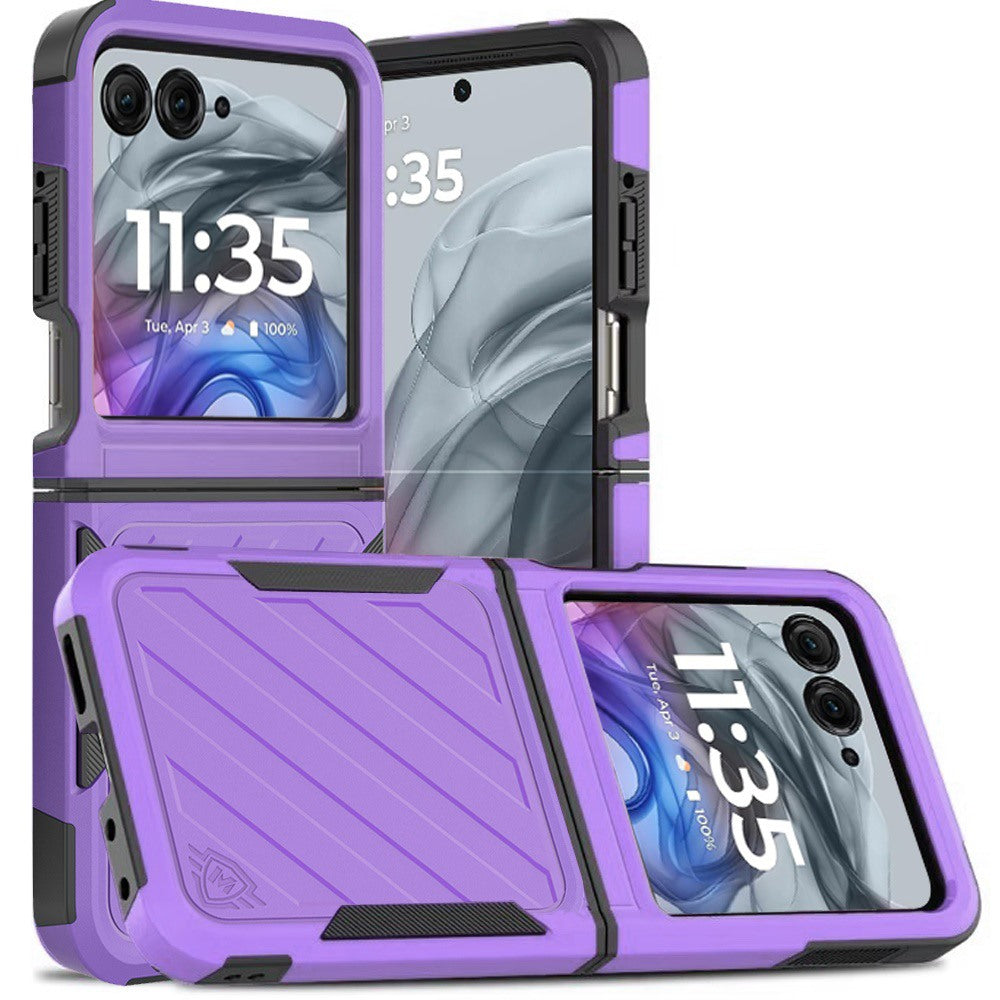 For Motorola Razr 2024 Noble Lined Shockproof Dual Layer Hybrid Phone Cover Case