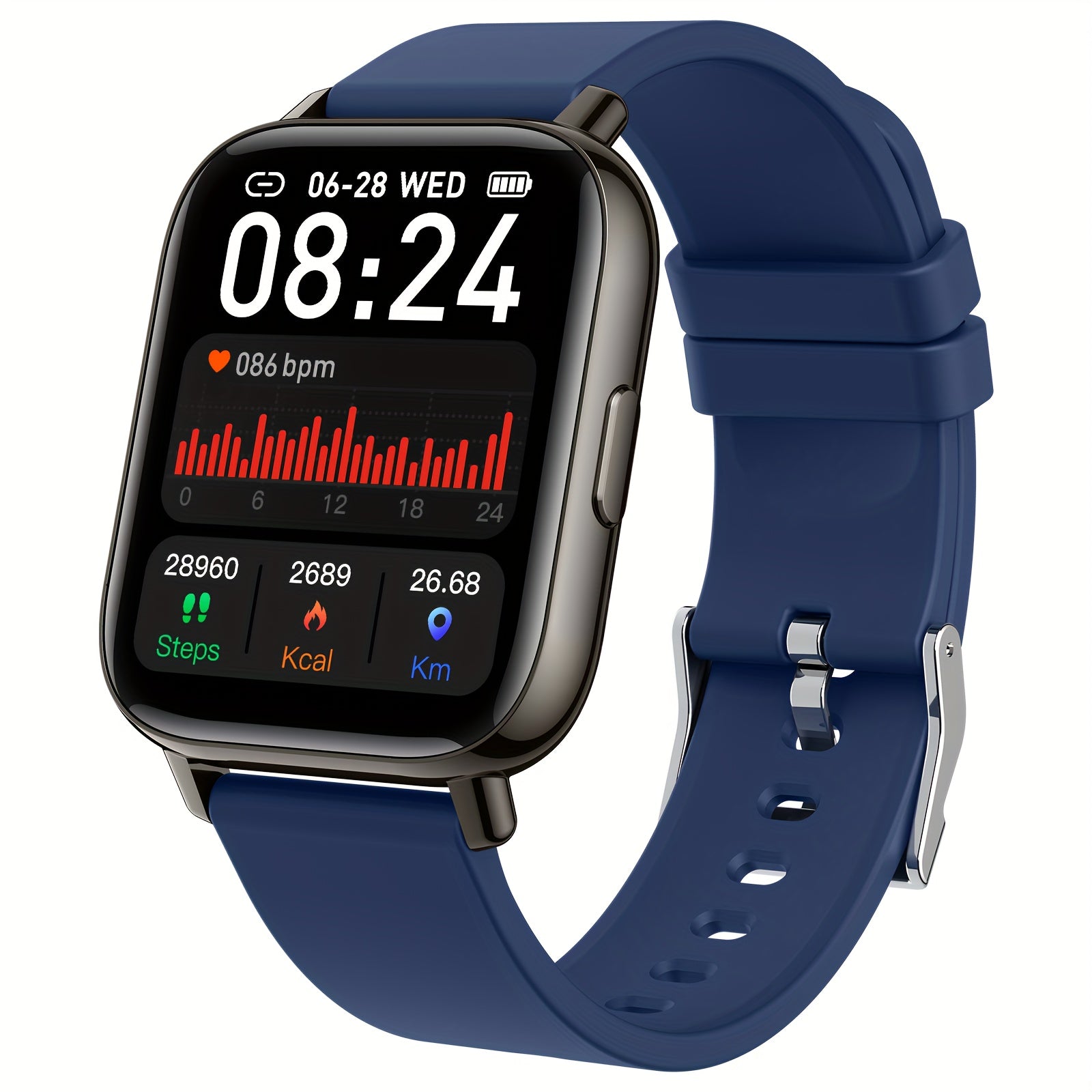 Men'S And Women'S Smartwatches, 1.69-Inch Smartwatch, Fitness Tracker, 100+Sport Mode, Sleep Monitor, Pedometer, Android IOS Smartwatch