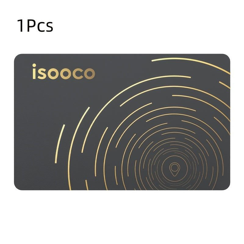 1pc/2pcs ISOOCO Ultra-thin Smart Wallet Tracking Card Item Tracker (only Supports IOS, Not Android), Portable Global Locator,, School Bag, Work Badge, Suitcase, School Bag, Handbag Finder, Used with Find My, 3-year Battery Life