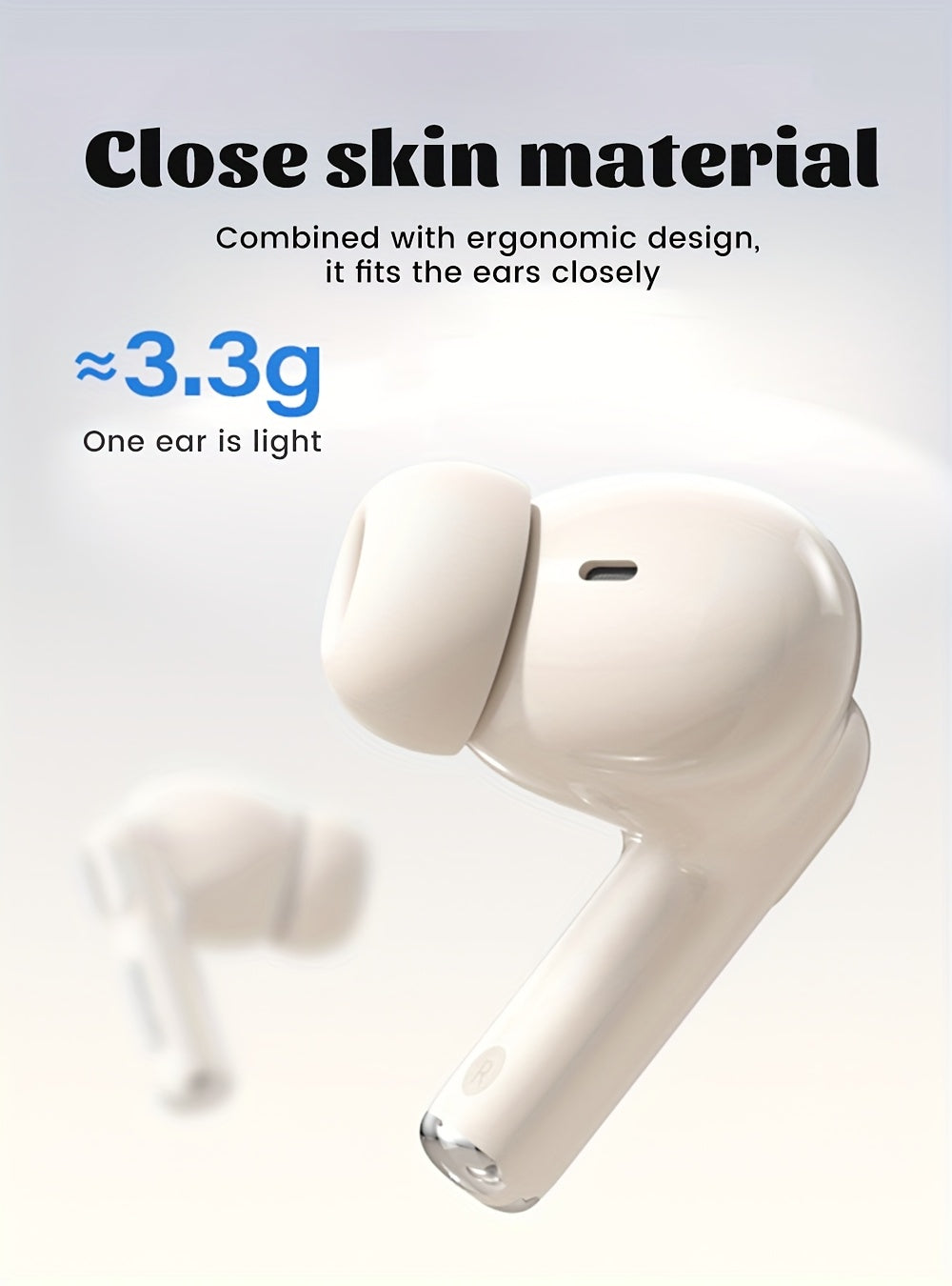 PHILIPS 2025 New Wireless Earbuds -New upgrade V6. 0, Ultra-Long Battery Life, Noise-Canceling, Comfortable Semi-Open Back Design for Sports & Gaming, Rechargeable Lithium Battery, Universal Phone Compatible, Gaming | Sleek Earbud Design