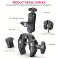 ULANZI Super Clamp Camera Clamp Mount Monitor 360° Ballhead Magic Arm Double Ball Head Adapter with 1/4"-20 & 3/8"-16 Thread for Canon Nikon DSLR Action Camera/LED Lights/Ronin-M/Ronin MX/Freefly MOVI 1pc/2pcs/3pcs)