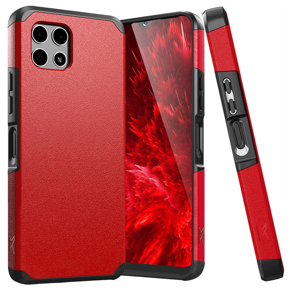 For T-Mobile Revvl 7 5G Phone Case, Dual Layer Hybrid Magnetic Support Shockproof Heavy Duty Cover