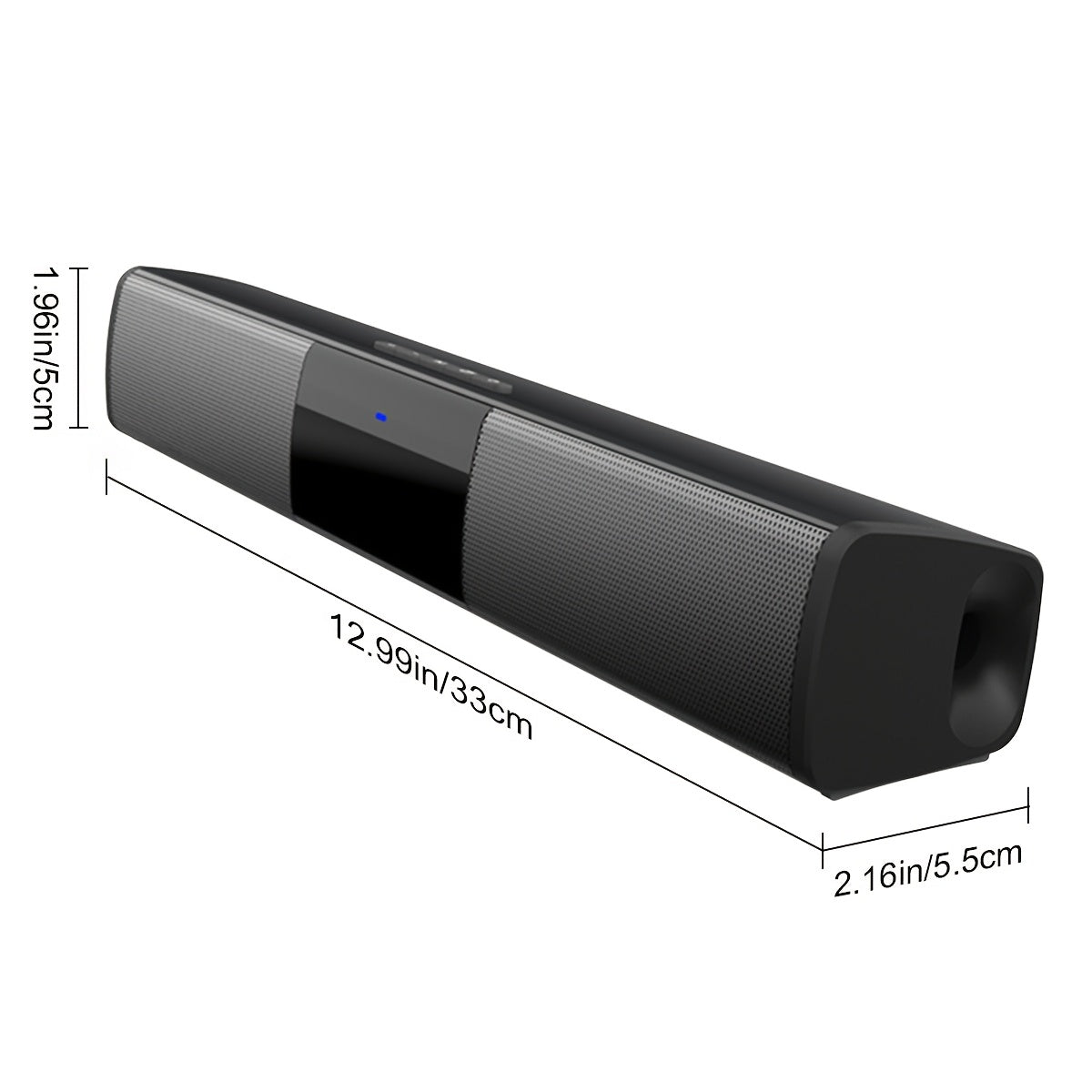 [Thanksgiving Holiday] Sound Bars for Smart TV, 13-Inch Wireless TV Soundbar Speakers, with TF/AUX/FM/USB/TWS, Surround Sound System, Crisp Sound And Easy Setup, Soundbar for TV, PC, Projector, Perfect for Thanksgiving Party, Winter Holiday