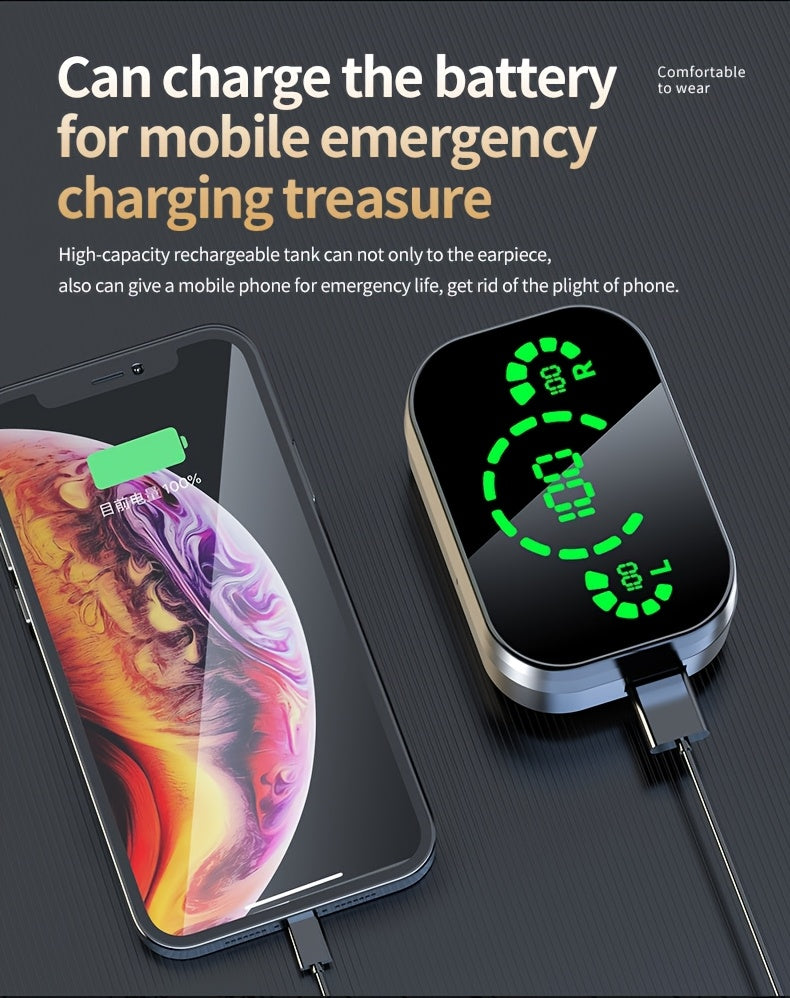 2026 New Wireless Earbuds: Bluetooth 5.4, 800mAh High-Capacity Battery for Long Battery Life, Stylish Mirror Design, Compatible with Smartphones, Suitable for Sports, Running, Fitness, Modern Headphones, Noise Isolation, Stylish Earbuds