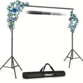 Backdrop Stand Photo Video Studio, 10x7ft Adjustable Background Stand System Kit with Carrying Bag for Photography/Wedding/Party Decoration/Portrait