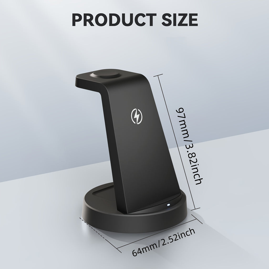 3 in 1 Wireless Charger, Wireless Charging Station, Fast Travel Wireless Charging Dock Stand for Multiple Devices, for Iphone 17 Pro Max 17 Pro 17 16 15 14 13 12 11 Pro Max 8, for Iwatch 11 10 9 8 7 6 5 4 3 2 SE Ultra, for Valentine'S Day Gifts