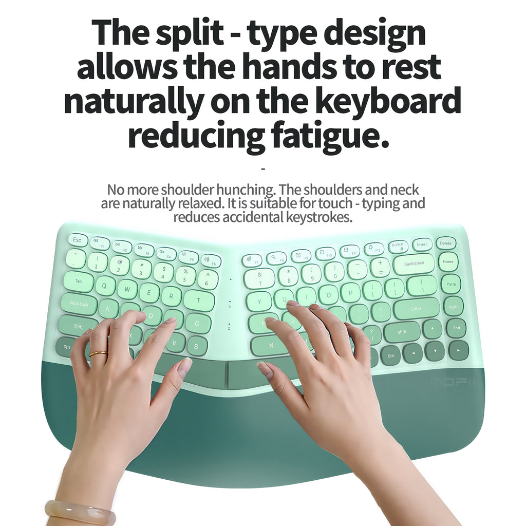 The New Keyboard And Mouse Set from KLZO Boasts an Ergonomic Design, Offers Support for The Wrists, Promotes Hand Health, Helps Prevent Tenosynovitis, Features Wireless Wireless Connectivity