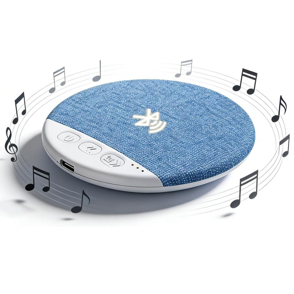 Under Pillow Sleep Speaker with White Noise, Ultra Slim Blue-Tooth 5.4 Pillow Headphones for Side Sleepers with 30/60 Min Sleep Timer, Lightweight Bone Conduction Sound Design for Sleeping (Blue)