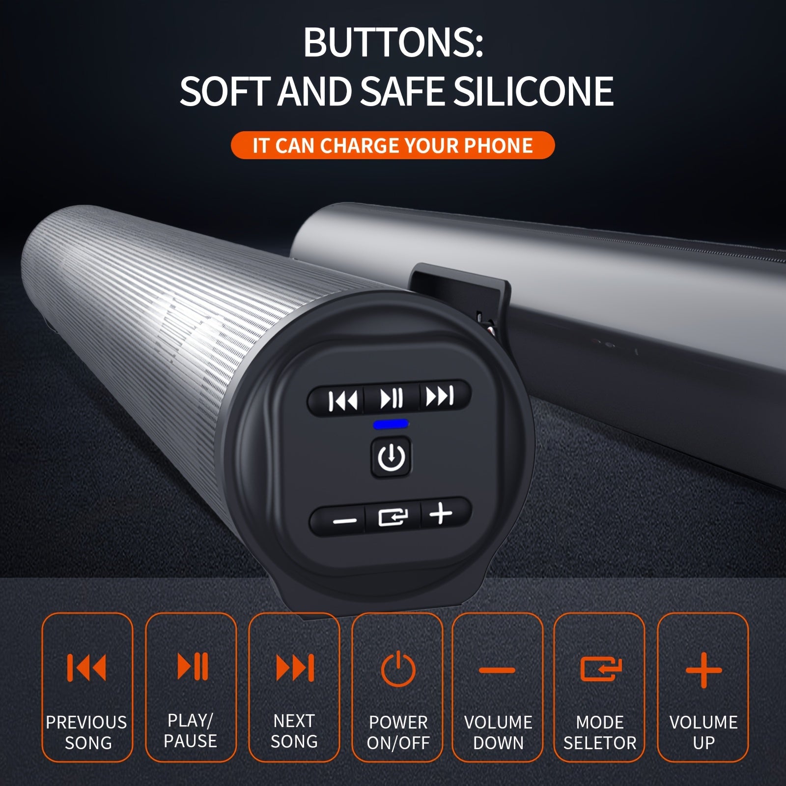 A 4D Echo Pearl Surround Sound Speaker System with Hi-Fi Subwoofer, Compatible with TVs and Computers. Features Infrared Remote Control with Both Wired and Wireless Functionality. A Portable Wireless Soundbar, Suitable for Laptops and Home Theater