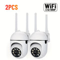 2pcs Dual-Band 2.4/5G WiFi Security Wireless Camera, 355° Pan, AI Motion Detection, Two-Way Audio, Color Night Vision, Cloud & SD Storage, Baby Monitor, Perfect Festival Gifts