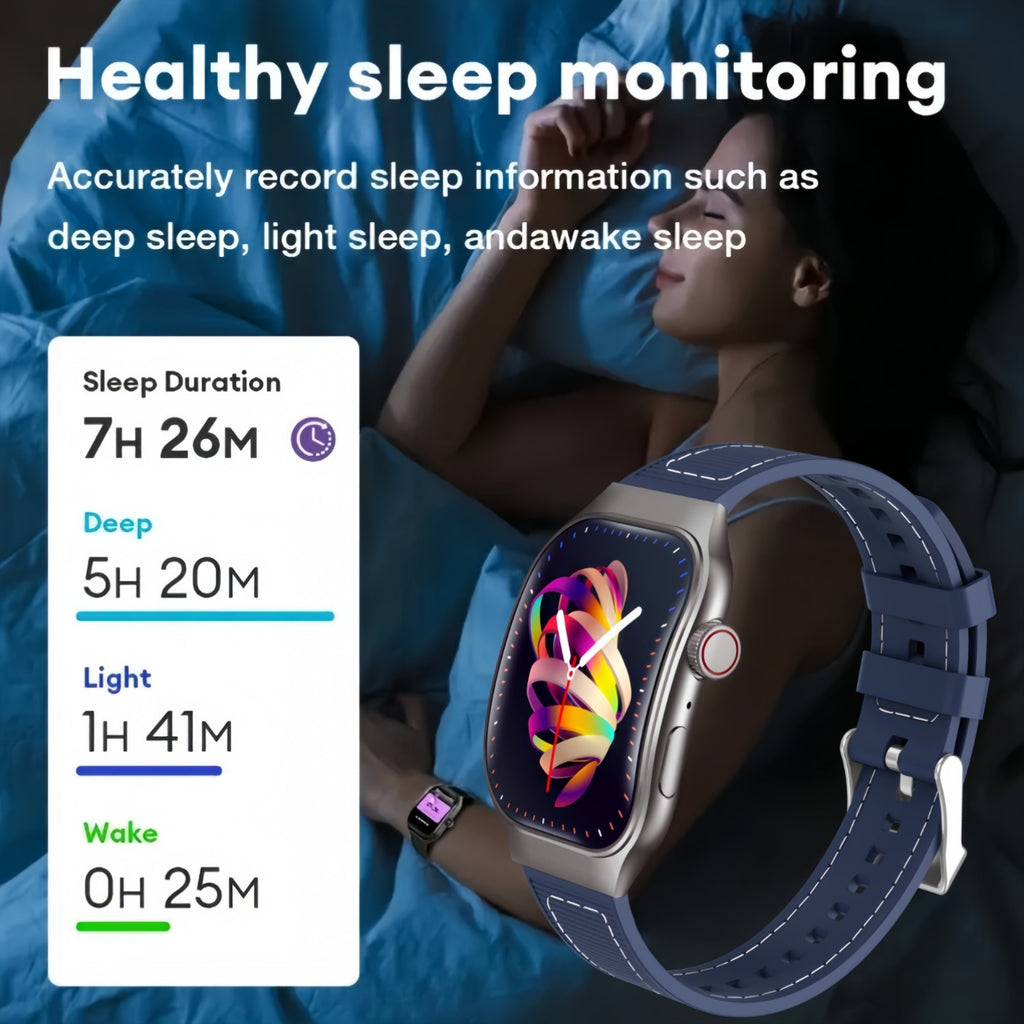 [Valentine'S Day Gifts] 2.01-Inch Curved Screen Ultra-Thin Smart Watch for Men And Women, Featuring SMS Notifications, Call Reminders, Music Control, And Health Monitoring. Compatible with Android And Phone