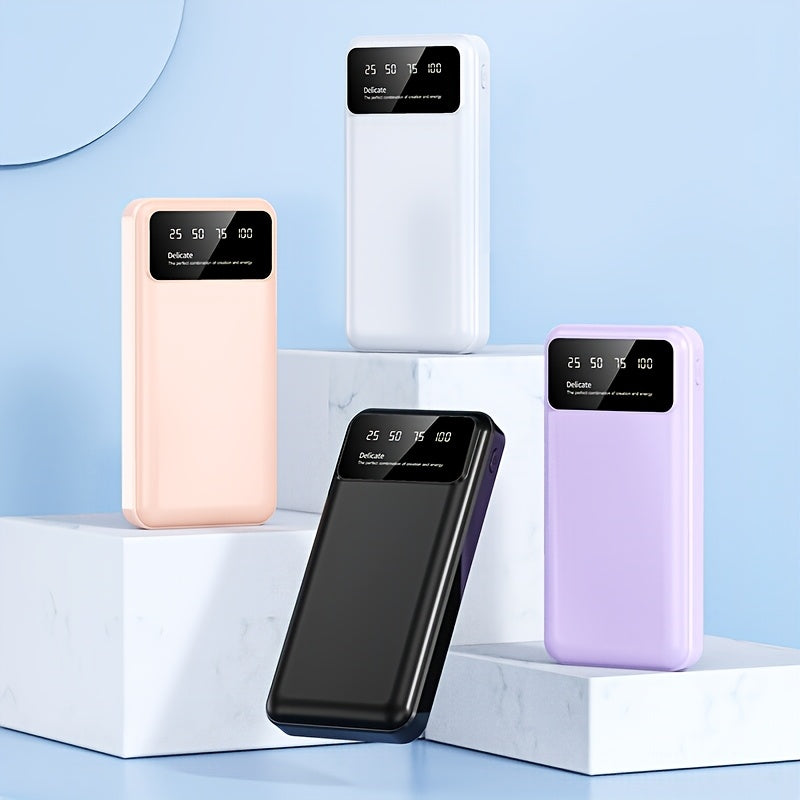 A Portable Power Bank with a Capacity of 50000Mah, Suitable for Charging Mobile Phones And Android Devices, Featuring an LED Display for Power Output And a Flashlight, Ideal for Outdoor Travel As an Emergency Power Source, Backup Battery Pack