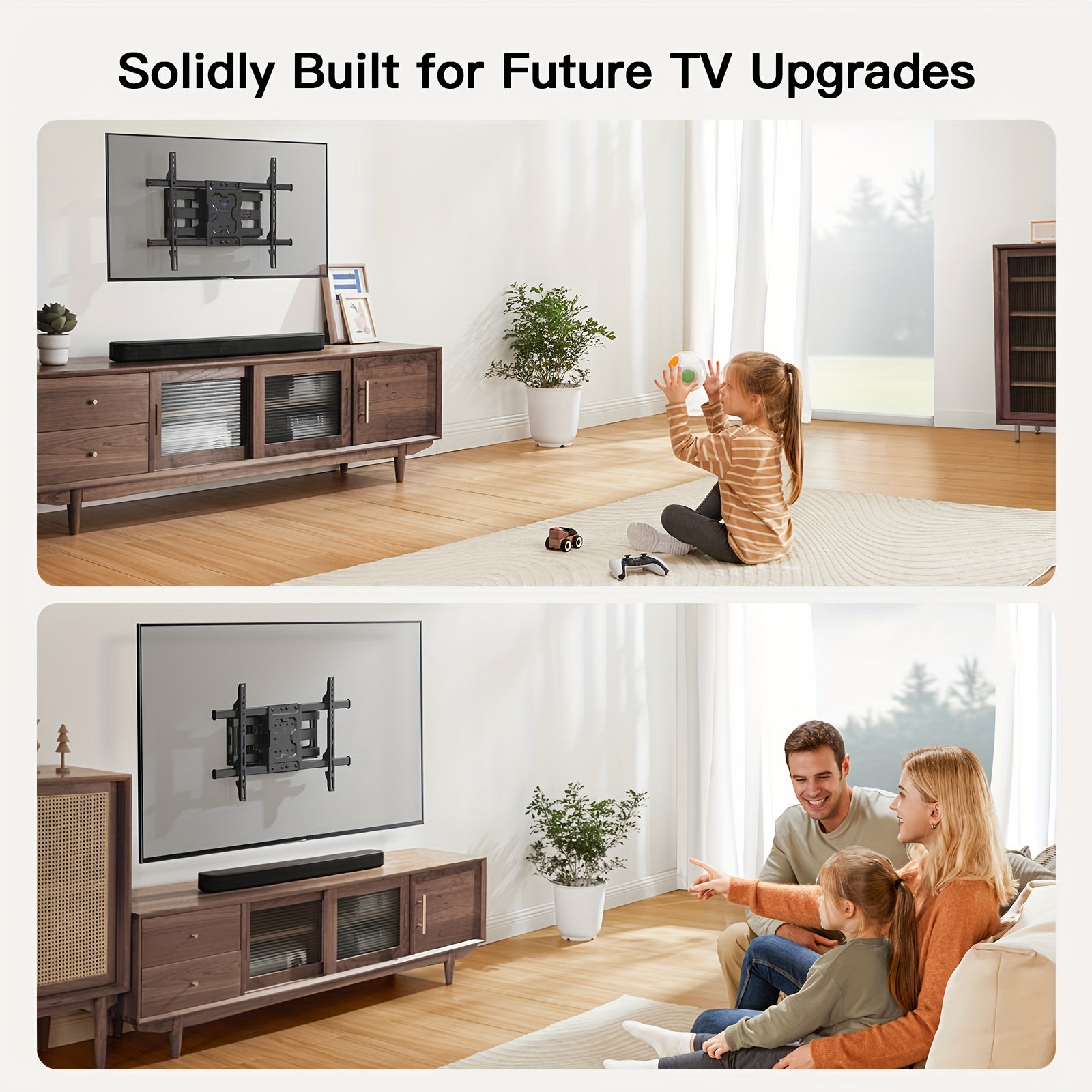 Full Motion Tv Wall Mount | Articulating Arms, Swivel, Tilt, And Rotation For Most 37-75 Inch Oled, Lcd, Led Flat And Curved Tvs, Max Vesa 600X400Mm, Extends To 24-Inch Wood Studs, Supports Up To 132 Lbs