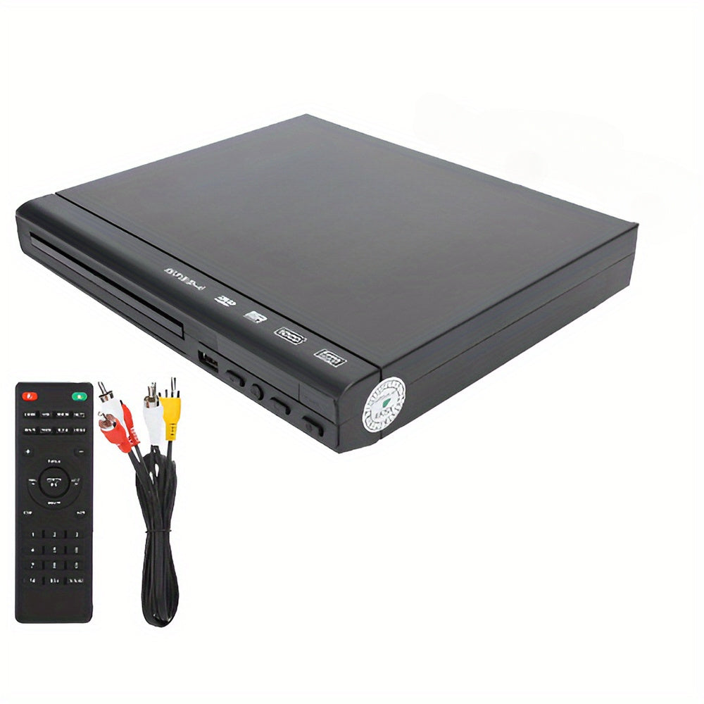 Region-Free 1080P DVD Player for Smart Tvs, Compact Design with USB, RCA Cable, And Remote Control Included