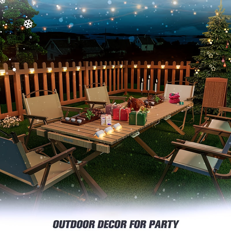 Solar Outdoor Lights - 30/20pcs Solar Deck Lights, Solar Power Step Lights, IP44 LED Lights Warm White, for Home Garden Decoration, Solar Decorative Stair Lights for Outdoor Landscape Lighting, Fences, Patio, Courtyards, Terraces, Paths.