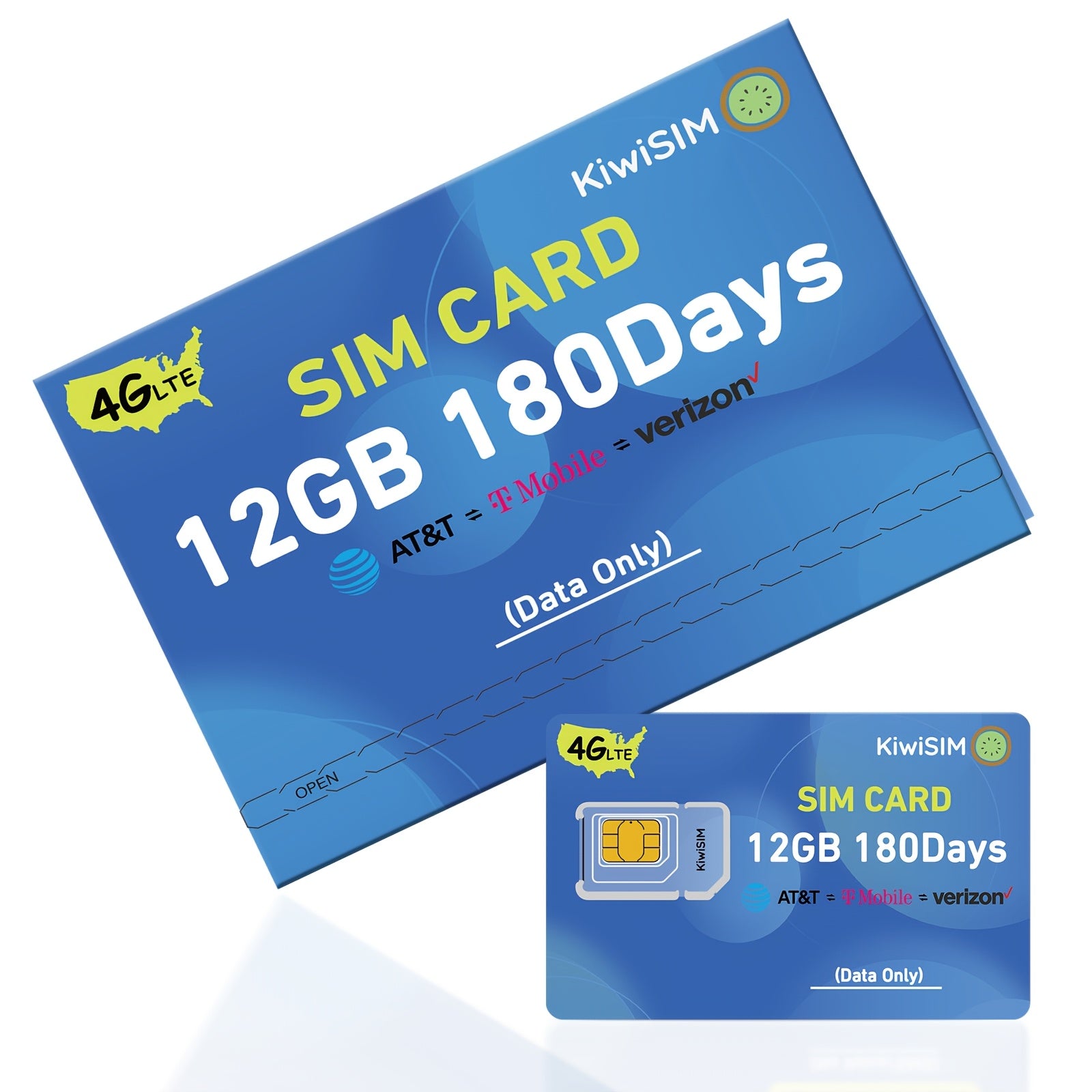 USA 4G LTE Data-Only Prepaid SIM Card | Multiple Data Plans | No Monthly Fee | Works with Security Cameras, GPS, Hotspots, Smartwatches, Tablets | Nationwide Coverage | High-Speed | No Voice/Sms | Easy Activation | No Hidden Charges