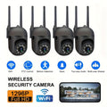 [AI Wireless Camera] 4pcs Wireless Camera Indoor | 3MP, CLOUD Storage, 2.4/5G WiFi, AI Motion Detection, Two-Way Audio, Color Night Vision, Home Surveillance Security System