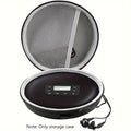 Portable CD Player Case Compatible with GPX/for Soulcker/for ARAFUNA/for HOTT CD204 903TF 711T 611/ for MONODEAL Personal Disc Player, Travel Carrying Stoarge Holder for Earphone & Cable (Box Only)