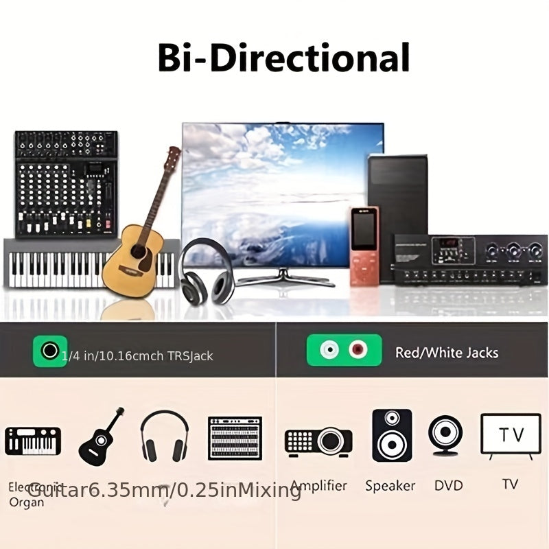 [Type-C to 6.35Mm] TYPE-C to 6.35Mm Mobile Phone Connection Mixer Type C to 6.5Mm Power Amplifier Audio Line Headphone Speaker