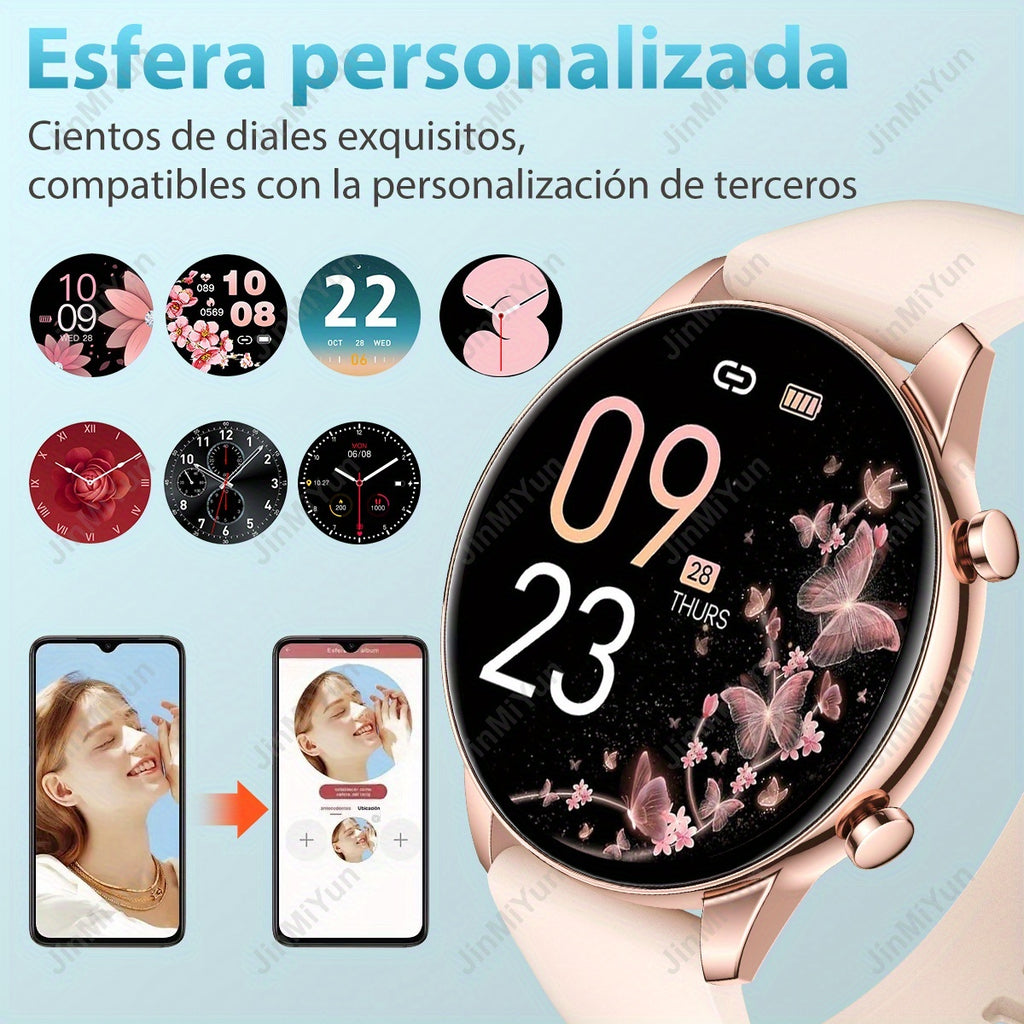 1. 5-Inch Full Screen Touch Sports Smartwatch, Suitable for Men and Women Outdoor Fitness Watch with Wireless Call/Message Alerts/Multiple Sports Modes, Multi-Function Phone Answering/Dialing, Remote Photo Capture/Music Playback, Activity Tracker &