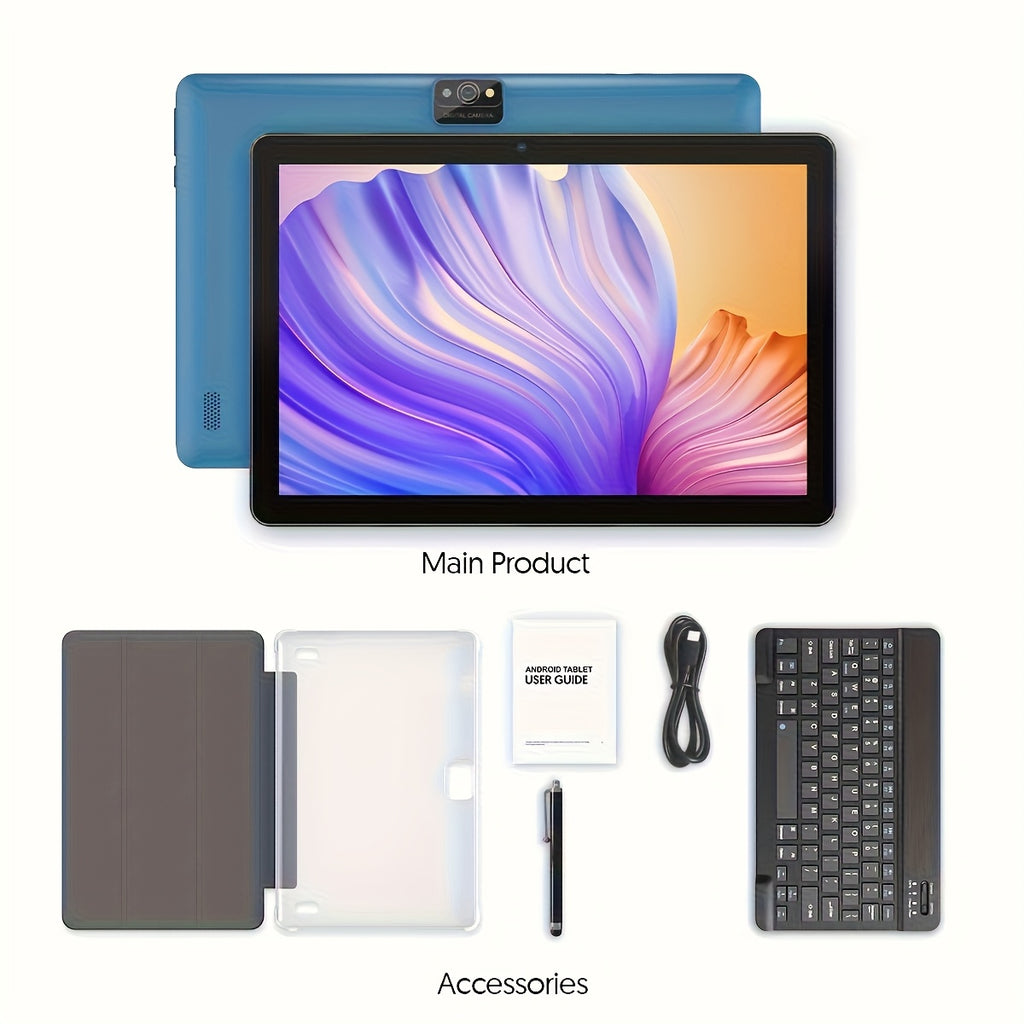 10-Inch Android Tablet Featuring The Latest Android 13, Equipped with 7GB of RAM (3+4) And 64GB of Storage, Expandable Up to 512TB Via TF Card. This Wi-Fi Tablet Includes a 2MP Front Camera And an 8MP Rear Camera