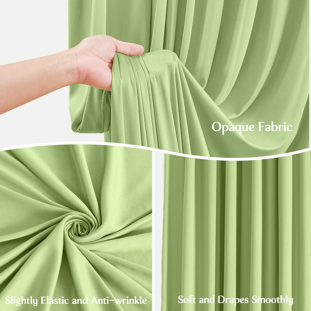 4pcs Elegant Backdrop Curtains - Soft & Smooth, Non-Transparent | Photo Backdrop & Party Decor for Weddings, Birthdays, Christenings